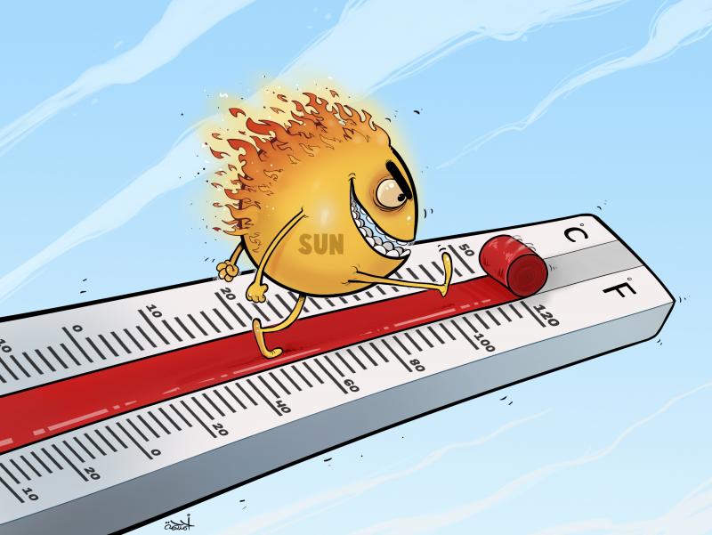 Big rise in temperature Cartoon Movement